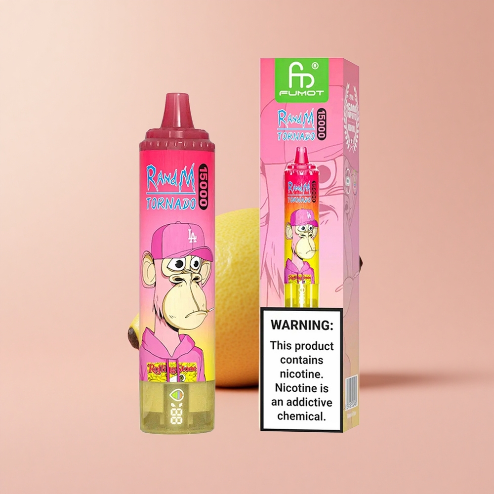 Лимон RandM Fumot Торнадо 15000 Пуфове Mesh Coil Bulgaria vape wholesale