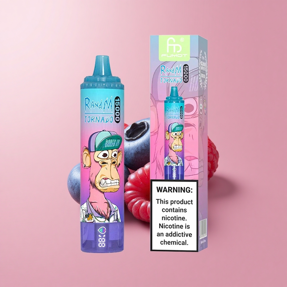 Боровинка Малина RandM Fumot Tornado 15000 Въздушни затягания Mesh Coil Bulgaria vape wholesale