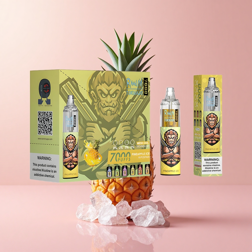 Ананас лед RandM Fumot Tornado 7000 пуфове мрежов коил Bulgaria vape wholesale