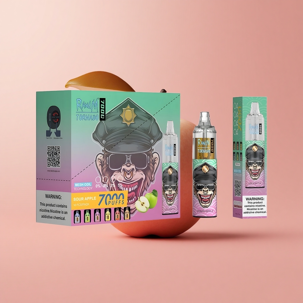 Кисела Ябълка RandM Fumot Tornado 7000 Въздушно Регулируем Bulgaria vape wholesale
