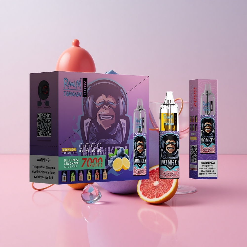 Синьо малинов лимонада RandM Fumot Tornado 7000 пуфове Mesh Coil Bulgaria vape wholesale