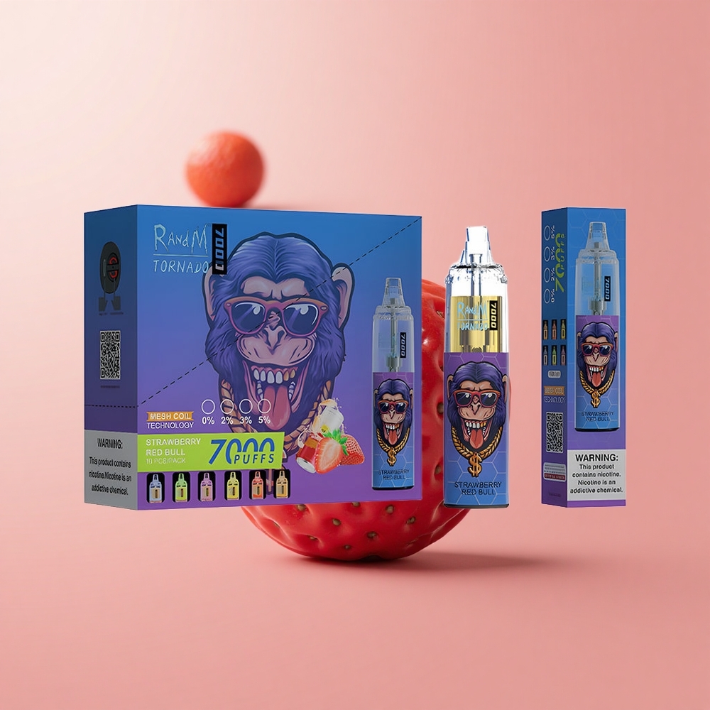 Ягода Червен бик RandM Fumot Tornado 7000 пуфове Mesh Coil Bulgaria vape wholesale