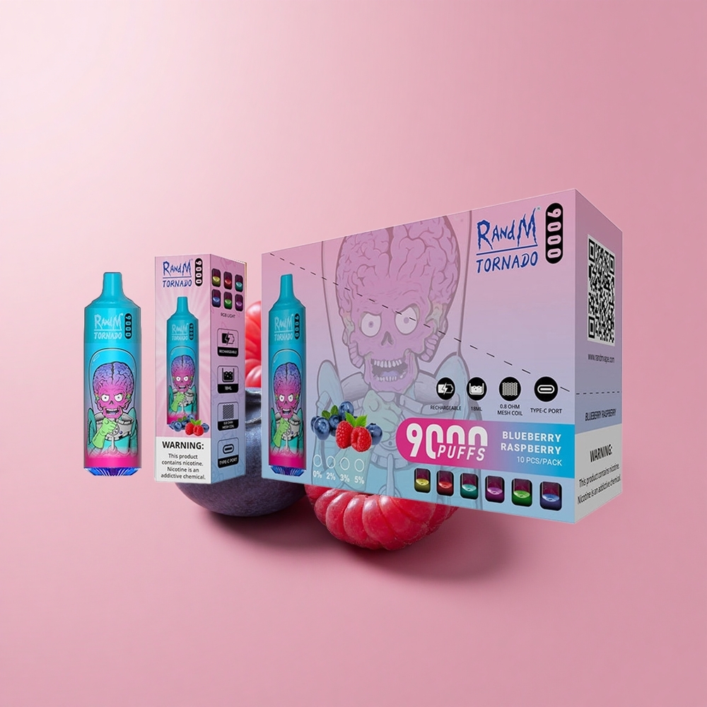 Боровинка Малина RandM Fumot Tornado 9000 Пуфове Мрежеста намотка Bulgaria vape wholesale