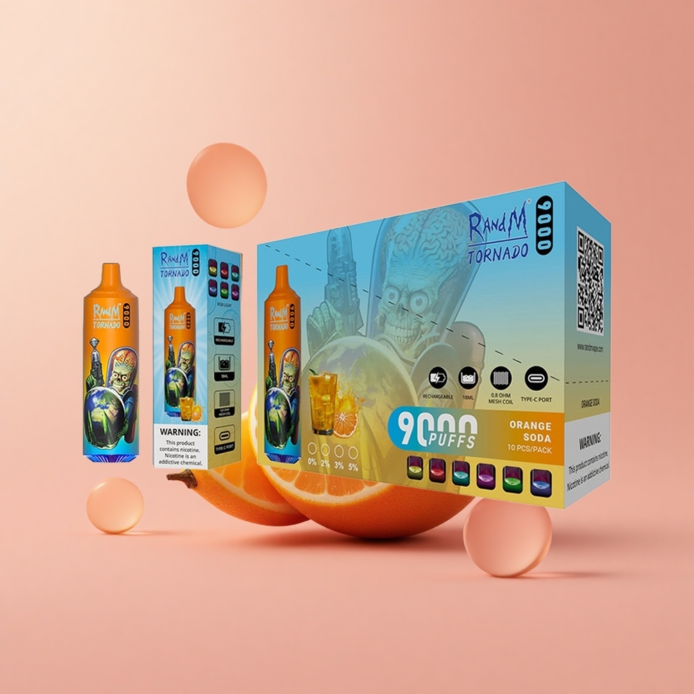 портокалова сода RandM Fumot Tornado 9000 Puffs 18 мл Bulgaria vape wholesale