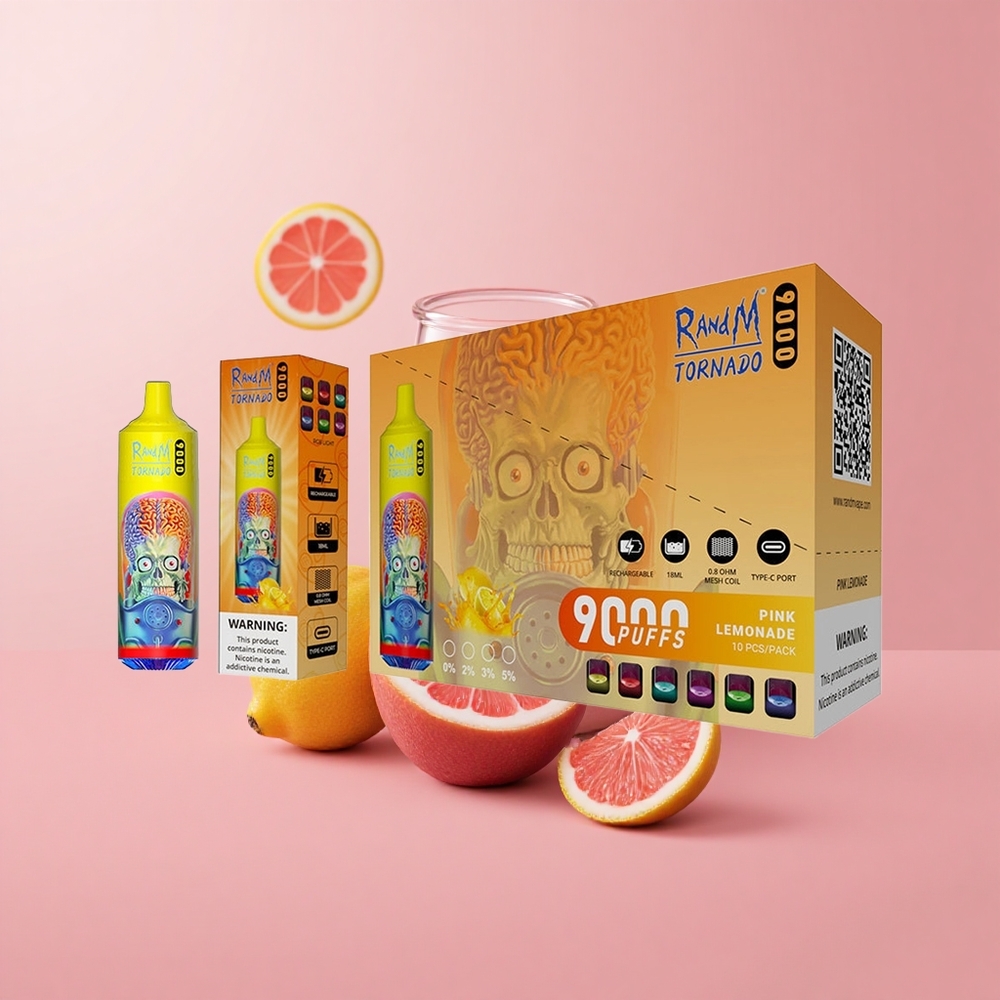 Розов лимонада RandM Fumot Tornado 9000 Puffs 18 мл Bulgaria vape wholesale