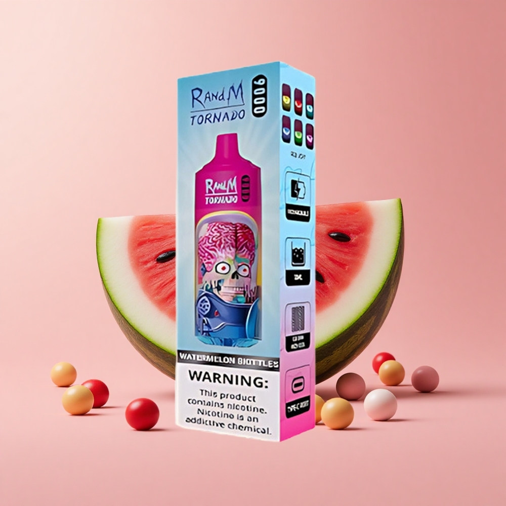 Диня Skittles RandM Fumot Tornado 9000 пуфов 18 мл Bulgaria vape wholesale