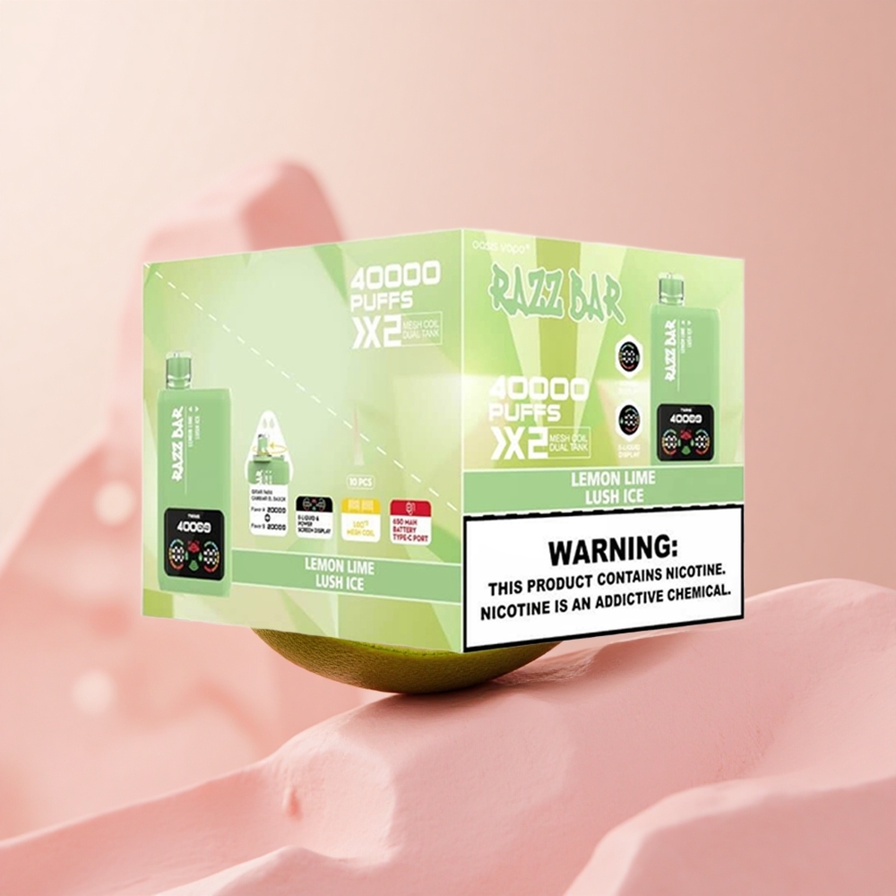 Лимон Лайм Луш Айс Razz Bar 40000 Въздушни удари 1.0Ohm 2 Мрежова намотка Bulgaria vape wholesale
