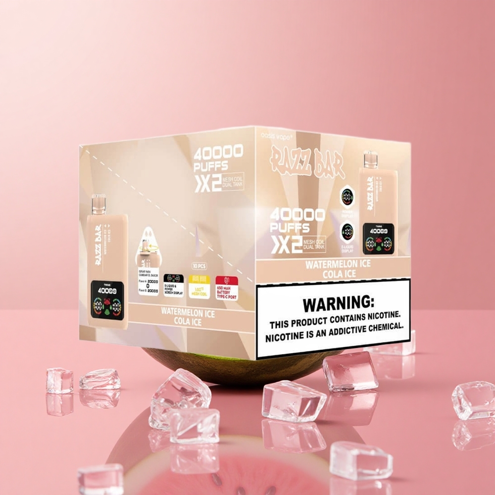 Диня Лед_Кола Лед Razz Bar 40000 Въздуха 1.0 Ohm 2 Мрежов Коил Bulgaria vape wholesale