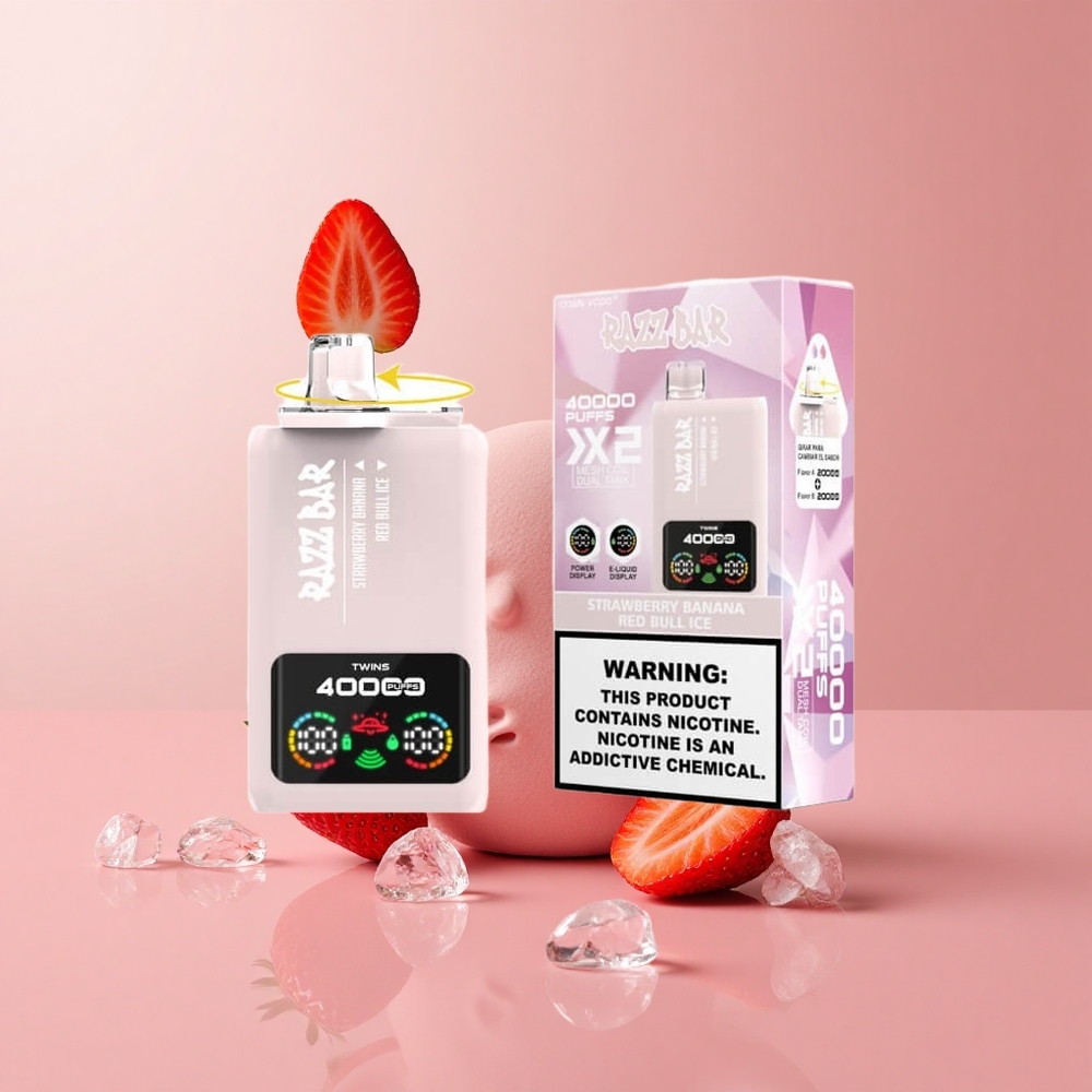 Ягода Банан_Red Bull Лед Razz Bar 40000 Въздуха Тип-C Port Bulgaria vape wholesale