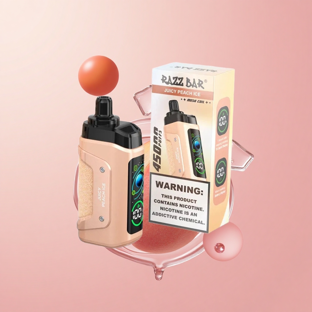 Сочен праскова лед Razz Bar 45000 Вдишвания 1.0 Ohm Bulgaria vape wholesale