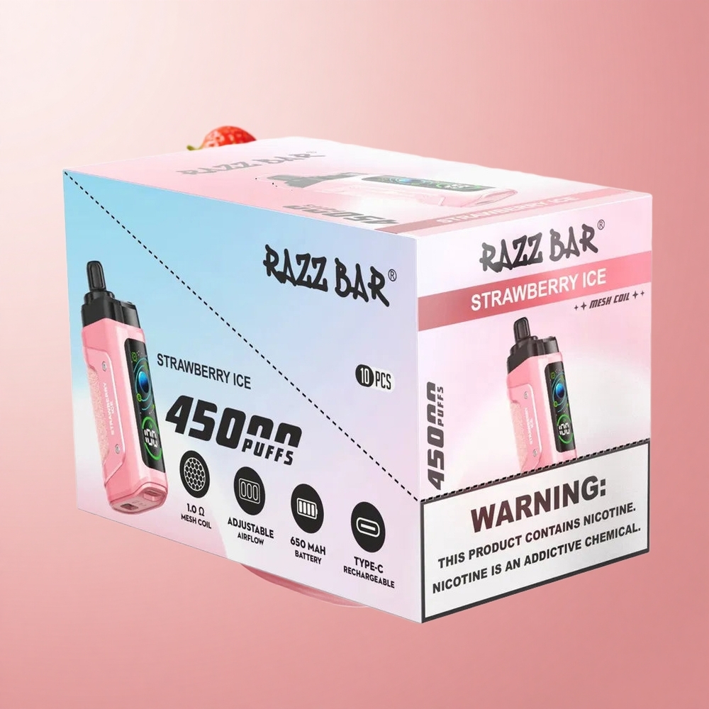 Ягода Леден Razz Bar 45000 Въздуха 650 Mah Батерия Bulgaria vape wholesale