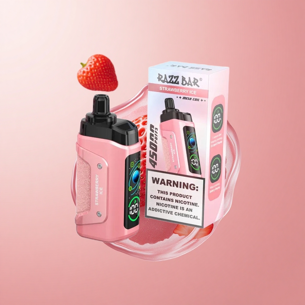 Ягода Леден Razz Bar 45000 Въздуха 650 Mah Батерия Bulgaria vape wholesale