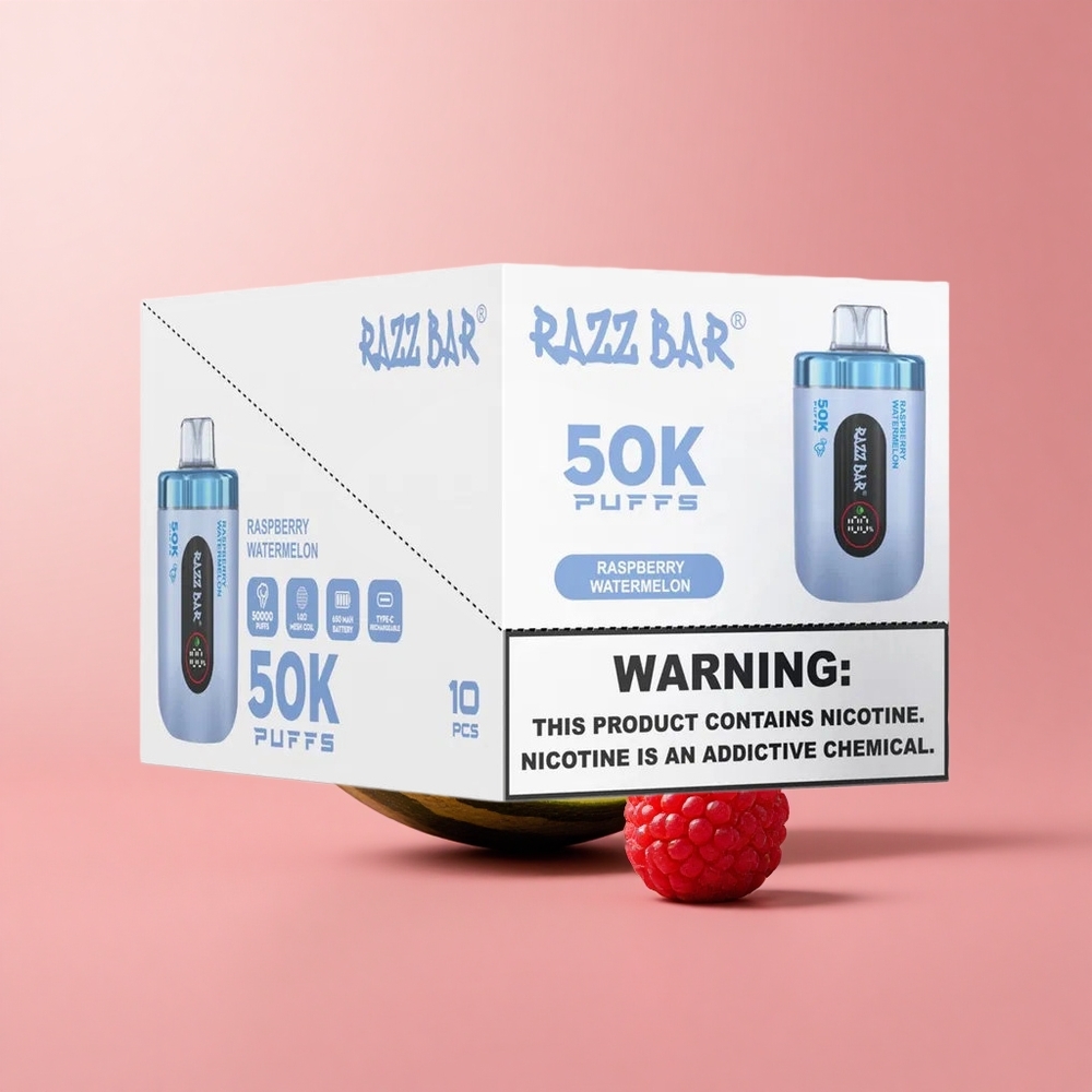 Малина Диня Razz Bar 50K Пуфове 1.0 Ohm Mesh Coil Bulgaria vape wholesale