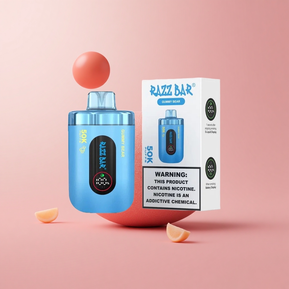 Мека медовина Razz Bar 50K 50000 пуфса Disposable Vape Bulgaria vape wholesale