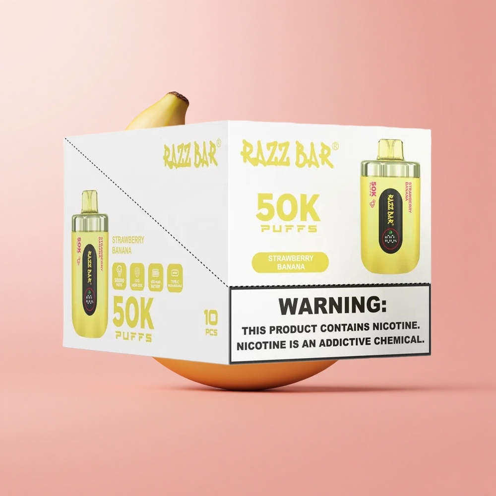 Ягода Банан Razz Bar 50K 50000 Въздуха Type-C Bulgaria vape wholesale