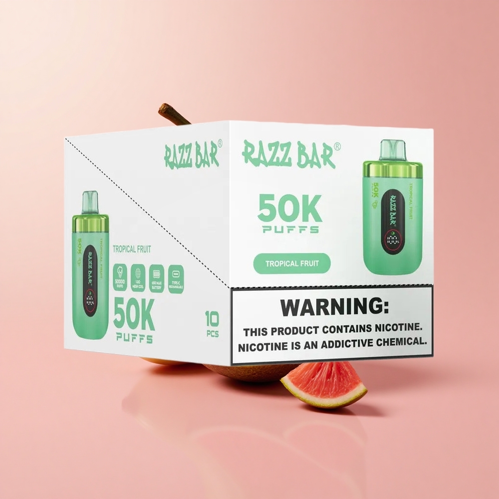 Тропически плодове Razz Bar 50K Puffs 50000 Въздуха Bulgaria vape wholesale