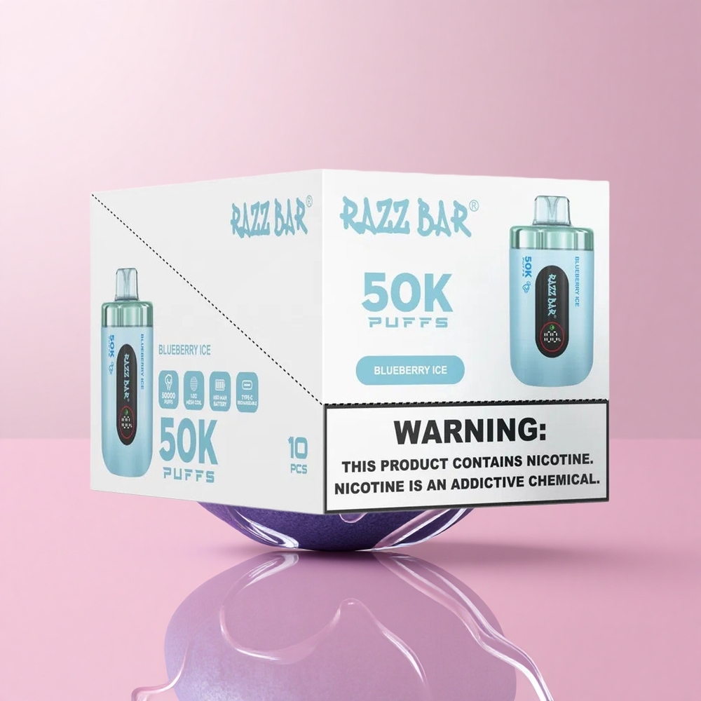 Боровинков Лед Razz Bar 50K Puffs Disposable Vape 50000 Въздуха Bulgaria vape wholesale