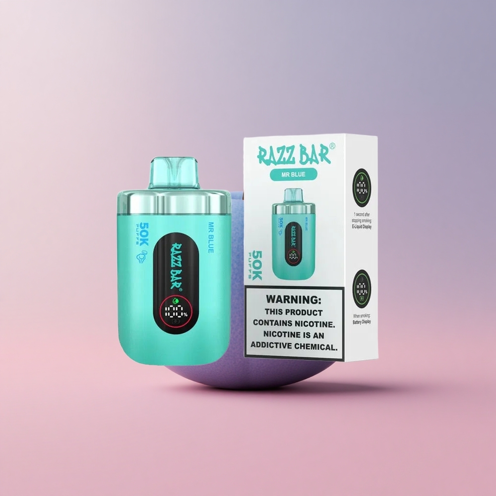 Синьо Razz Bar 50K Puffs Disposable Vape 50000 Въздуха Bulgaria vape wholesale