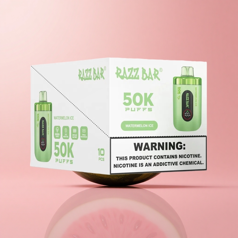 Диня Лед Razz Bar 50K Пуфове Type-C Bulgaria vape wholesale