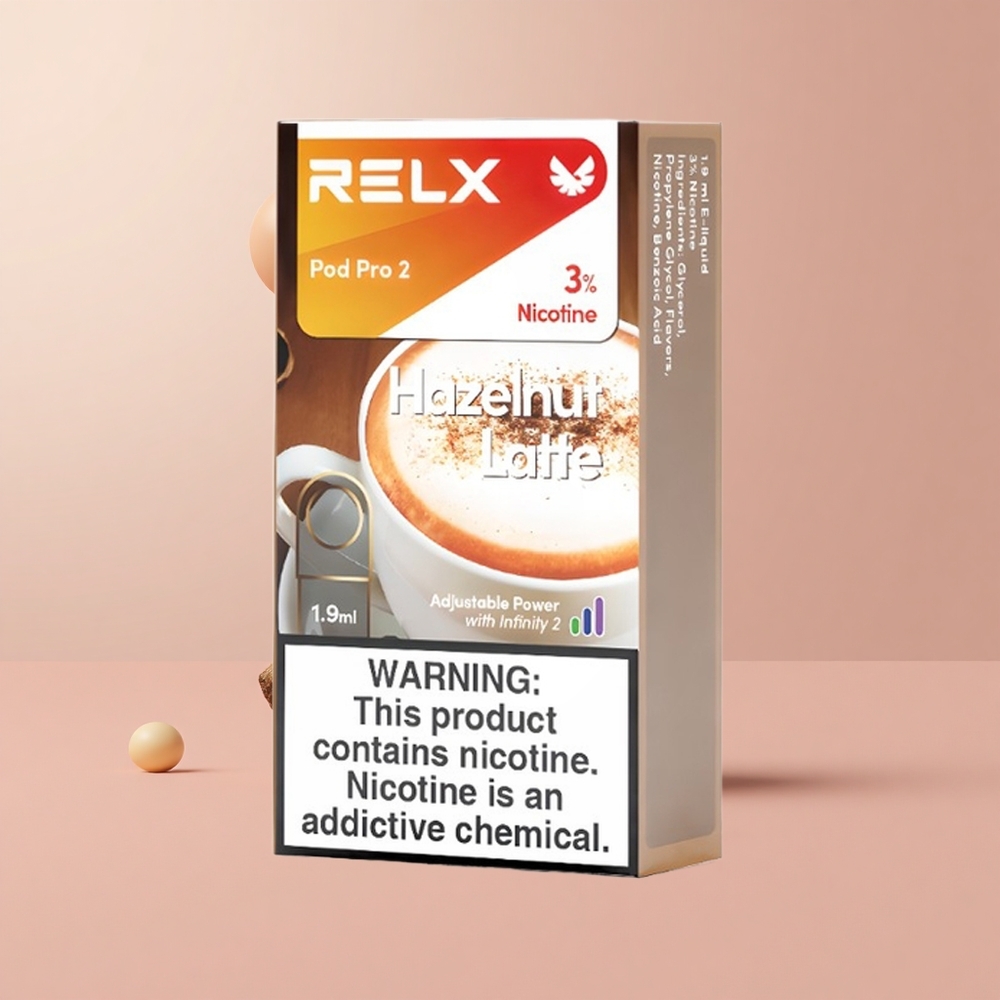Лешниково лате RELX Pod Pro 2 600 пуфове 3% Никотин Bulgaria vape wholesale