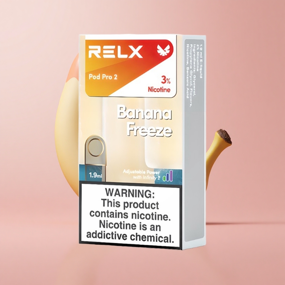 Банана замразяване RELX Pod Pro 2 600 пуфове Bulgaria vape wholesale