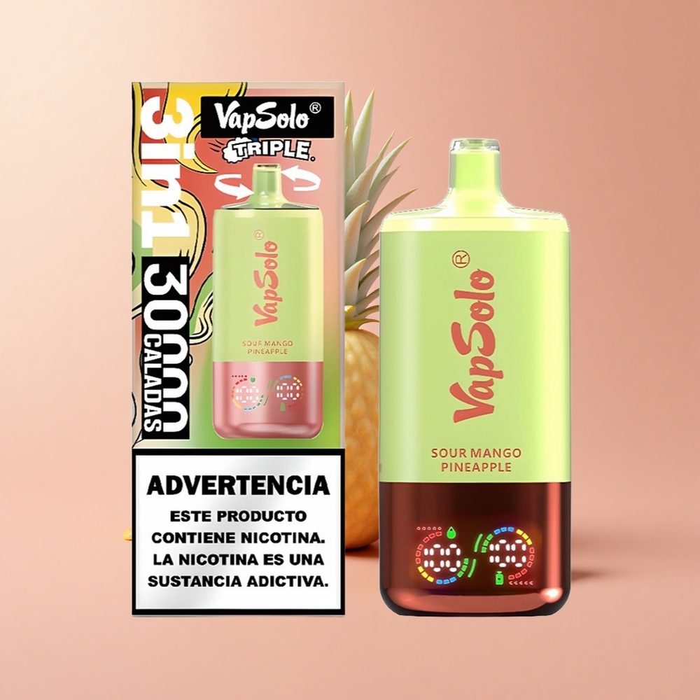 Киселo Манго Ананас VapSolo Triple 30000 Пуфове 40ml Bulgaria vape wholesale