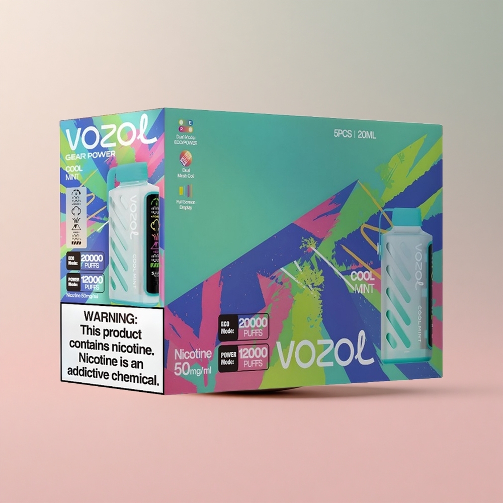 Хладен Мент VOZOL Gear Power 20000 Пуфове Dual Mesh Coil Bulgaria vape wholesale