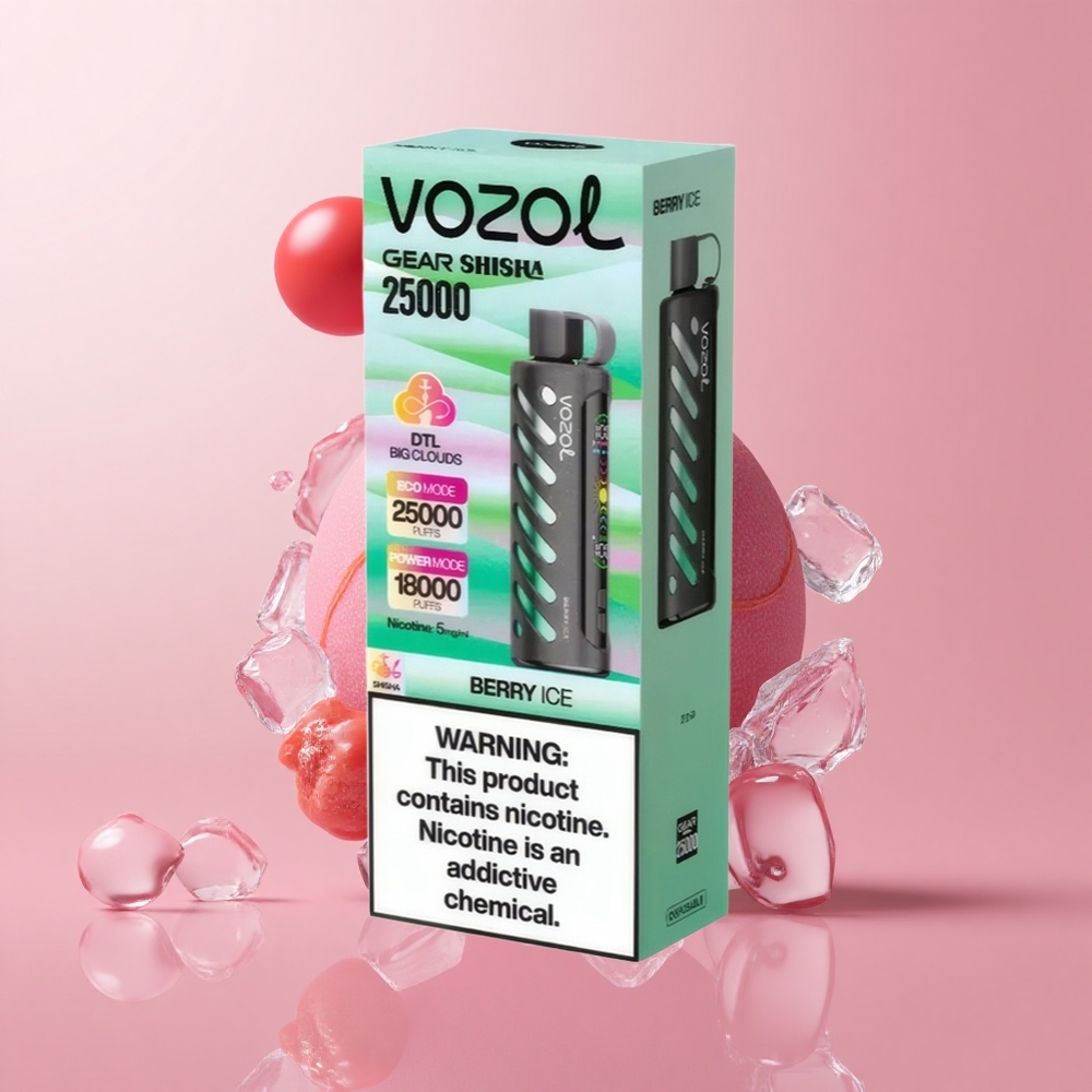 Ягодов лед VOZOL Gear Шиша 25000 Пуфове S.i.L.C Tech Bulgaria vape wholesale