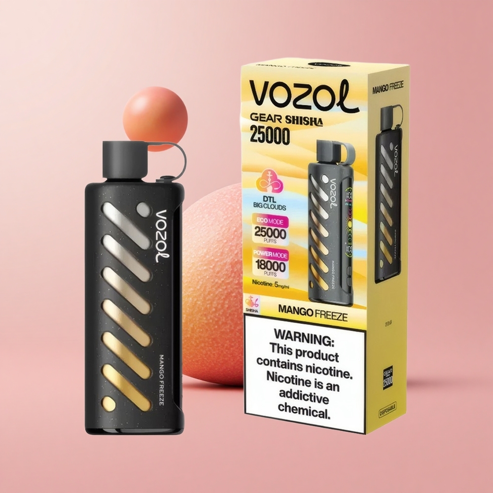 Манго Замразяване VOZOL Gear Shisha 25000 Пуфове 30 Вкуса Bulgaria vape wholesale