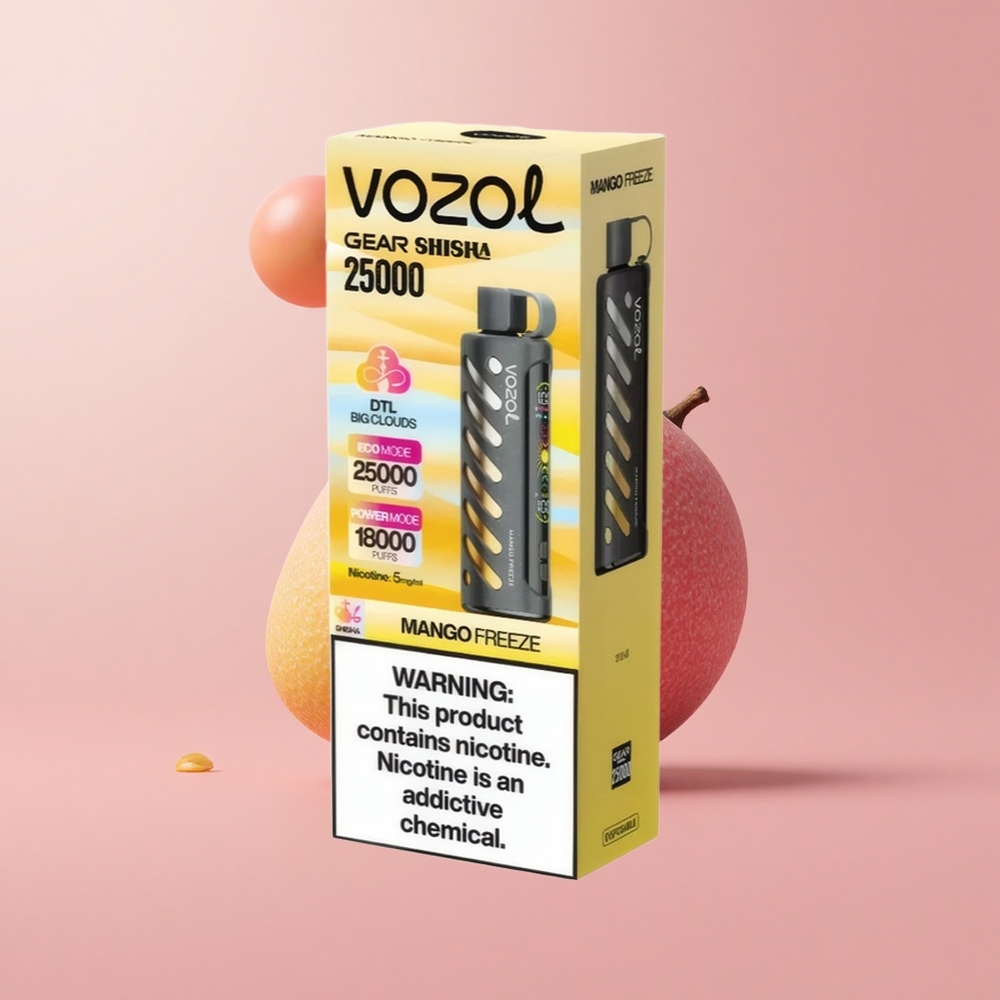 Манго Замразяване VOZOL Gear Shisha 25000 Пуфове 30 Вкуса Bulgaria vape wholesale