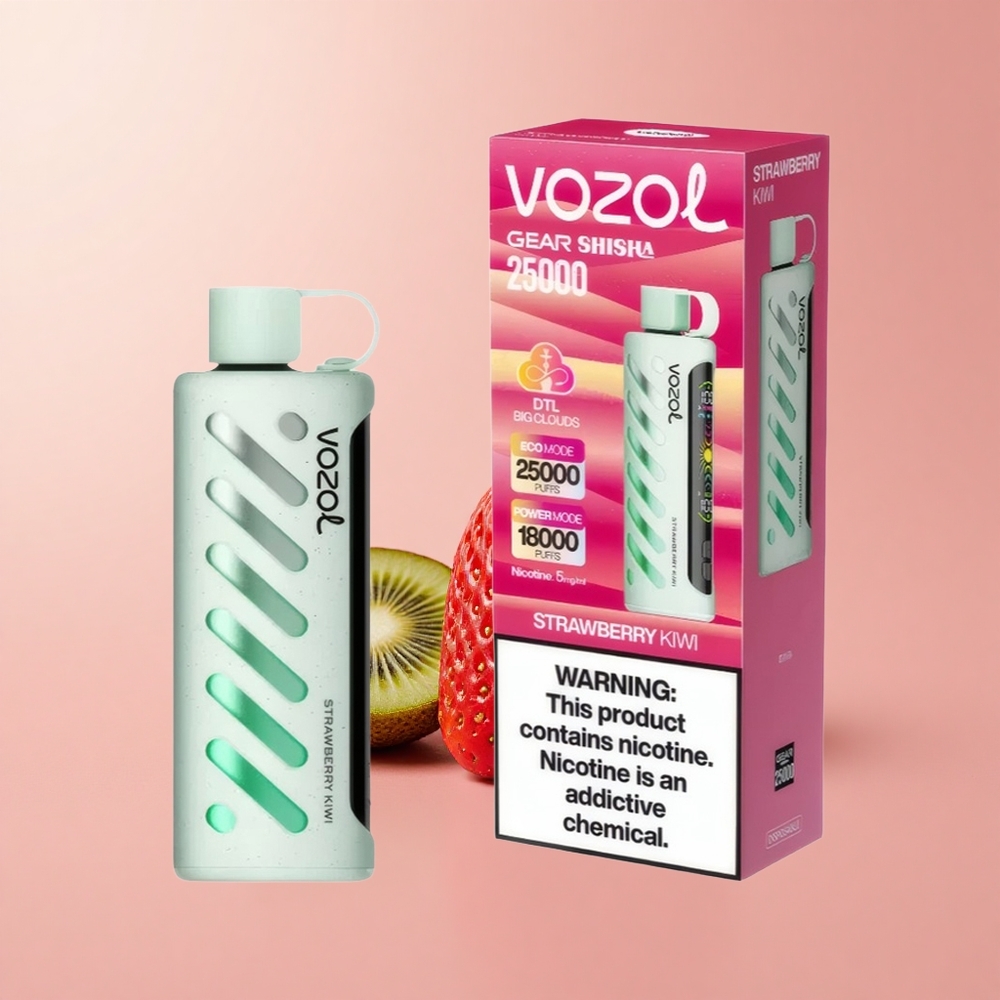 Ягода Киви VOZOL Gear Shisha 25000 Пуфове Dual Mesh Bulgaria vape wholesale