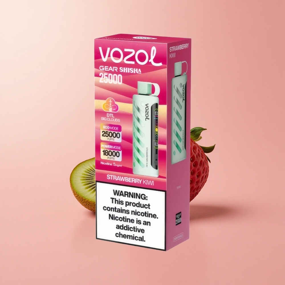 Ягода Киви VOZOL Gear Shisha 25000 Пуфове Dual Mesh Bulgaria vape wholesale